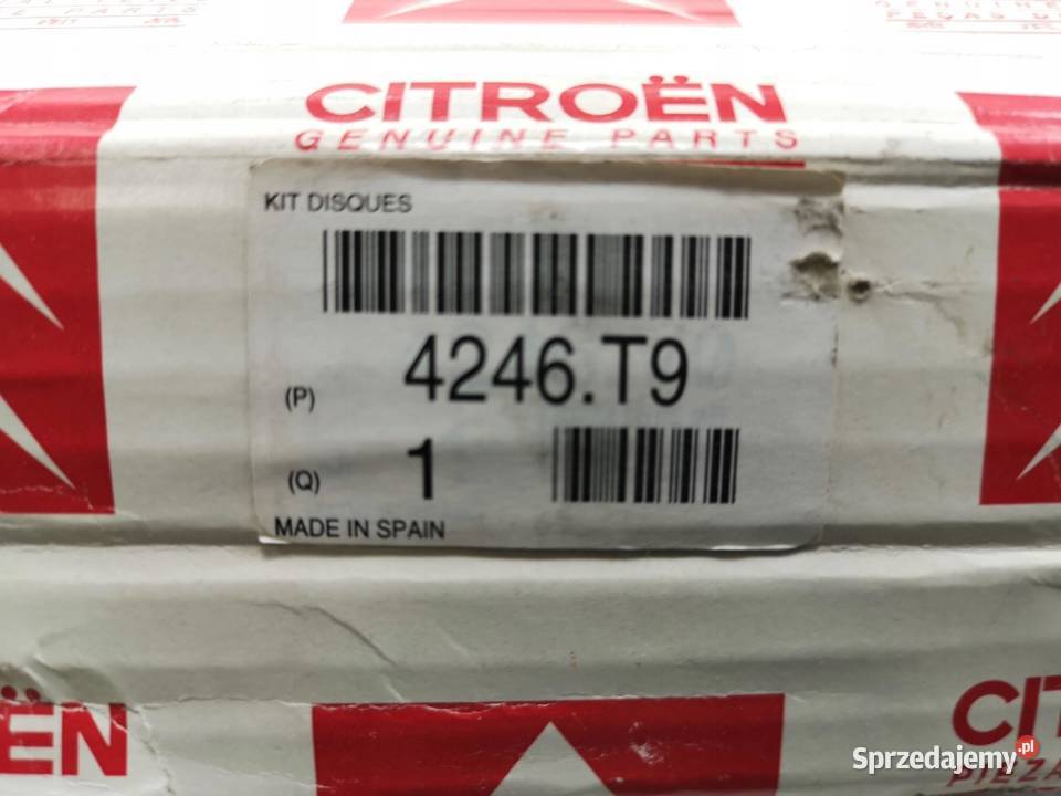 TARCZE HAMULCOWE PRZÓD CITROEN XANTIA ZX 4246T9