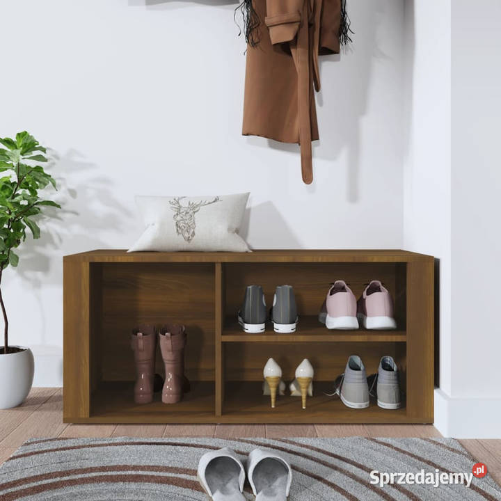 Półka na buty brązowy dąb 100x35x45 WM816927 mazowieckie Warszawa