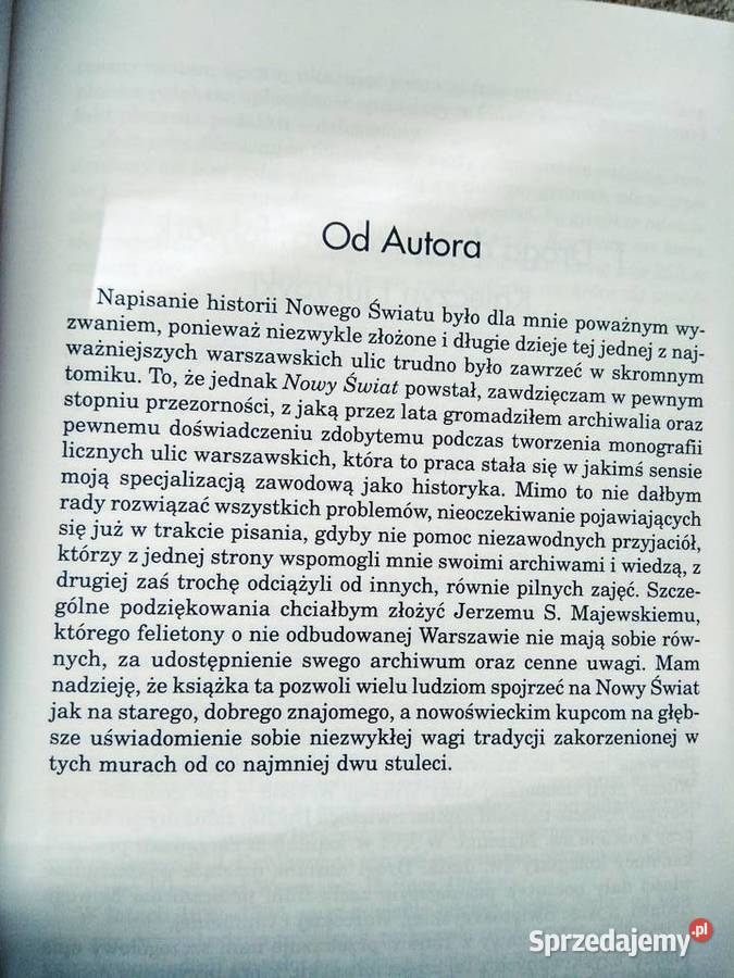 Ulica Nowy Świat książki warszawskie mazowieckie
