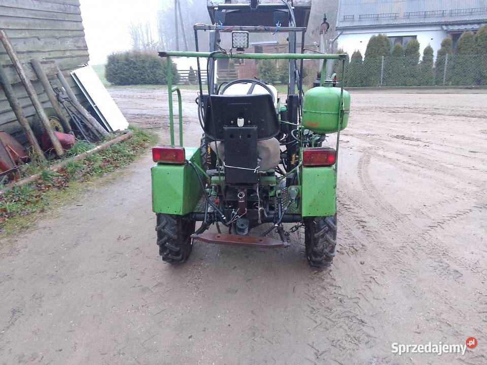 Traktorek samoróbka z turem i łyżka Gowidlino