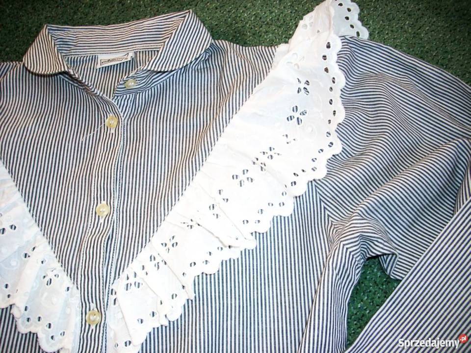 Koszula bawełna Falbanka Paseczki 36 biały sprzedam