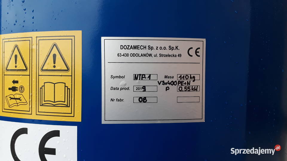 Natłuszczarka do pasz sypkich SERIA NTP Goszczanów