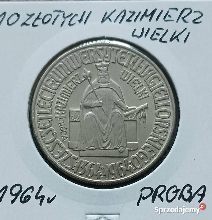 10 Kazimierz Wielki 1964 r Próba mennicze Numizmatyka wielkopolskie