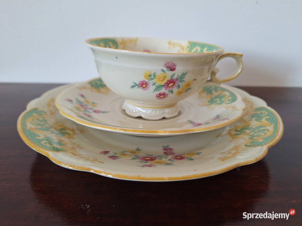 Trio śniadaniowe porcelana filiżanka spodek Antyki, Sztuka, Kolekcje Gdańsk