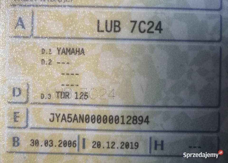 Yamaha tdr 125 Świdnik Mały