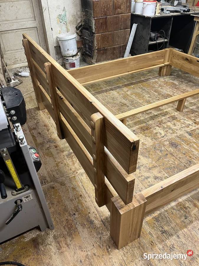 Łóżko dębowe lite solidne Ropczyce