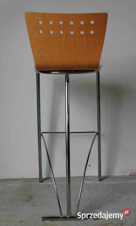 Krzesła hokery sklejka profilowana metal nikiel 105cm Hokery sprzedam