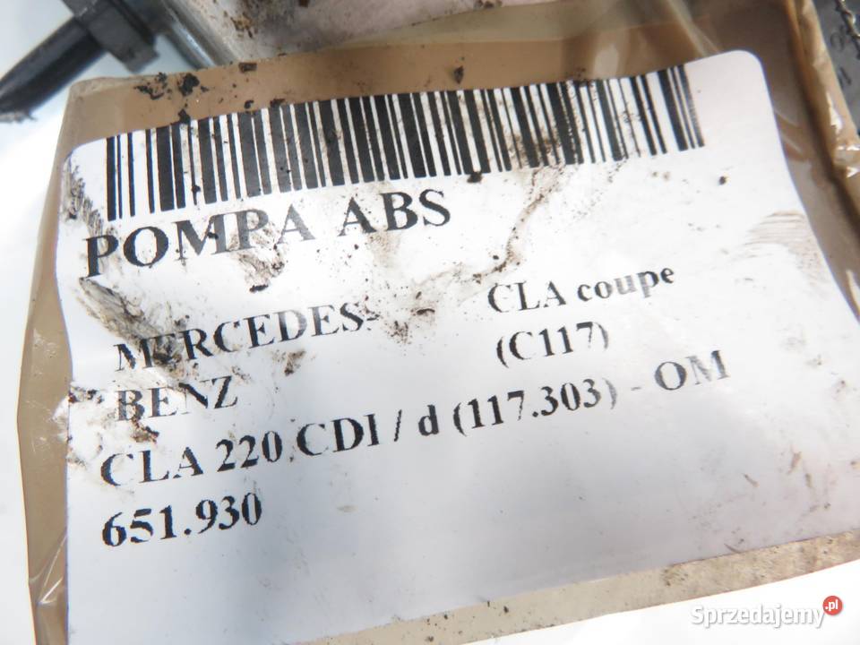 POMPA ABS MERCEDES CLA C117 A0094316612 sprzedam