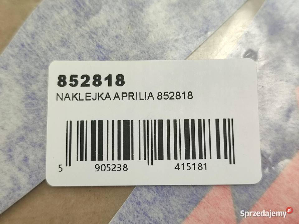 NAKLEJKA NA ZADUPEK LEWA APRILIA RSV TUONO 1000 sprzedam