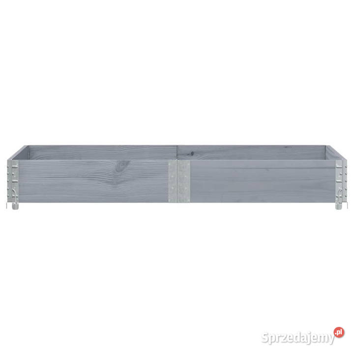 Donica ogrodowa szara 150x100 lite drewno