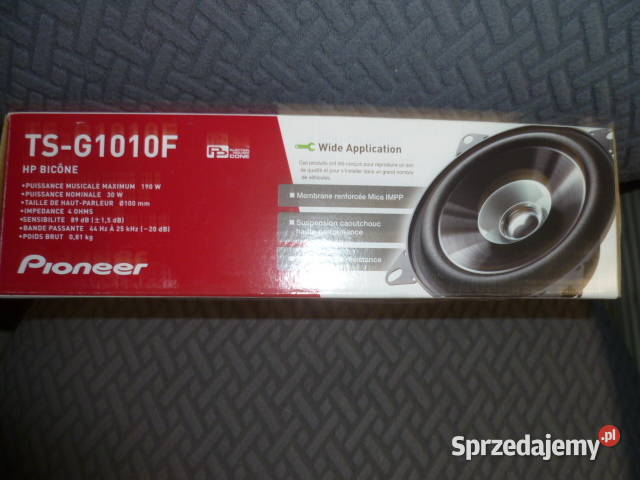 Głośniki samochodowe Pioneer TSG101F Moc 190 Kraków