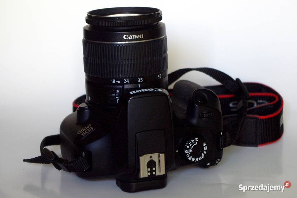 Canon eos 4000D z obiektywem i torbą na aparat sprzedam