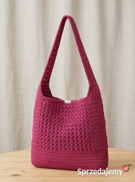 Duża ażurowa torba na ramię crochet ręcznie Piotrków Trybunalski