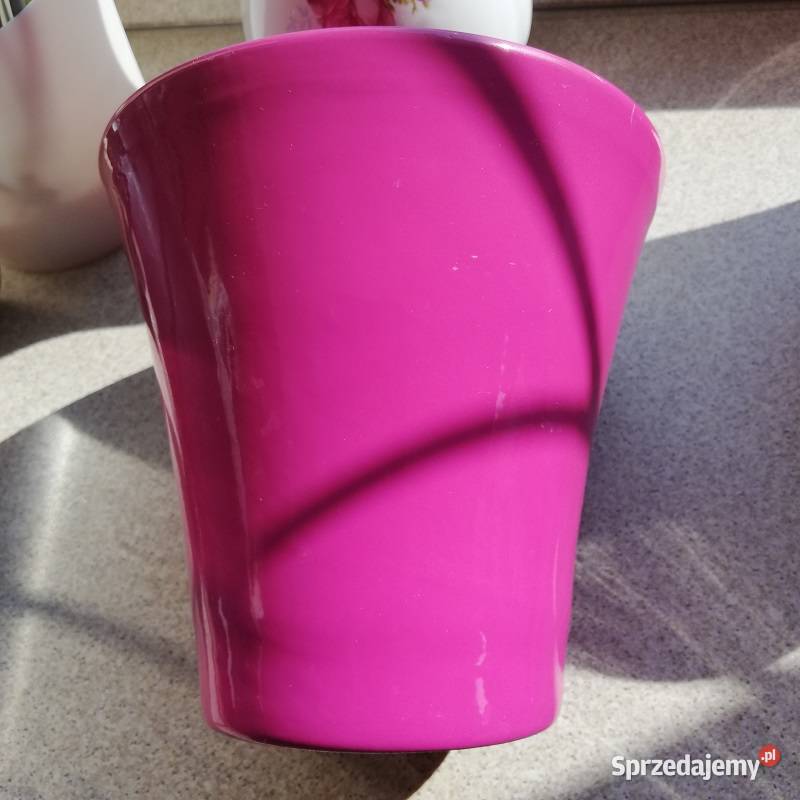 Osłonka do storczyka różowa ceramiczna Dekoracje i ozdoby Sieradz