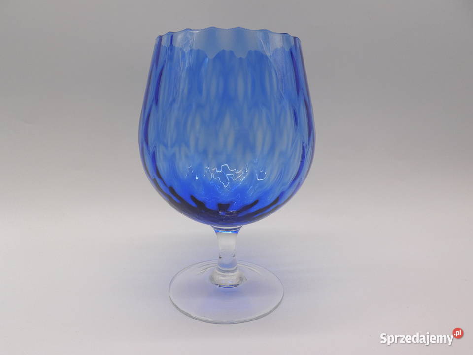 Wazon kielichowy PUCHAR kobaltowy Brandy Porcelana i szkło wielkopolskie Raszków sprzedam