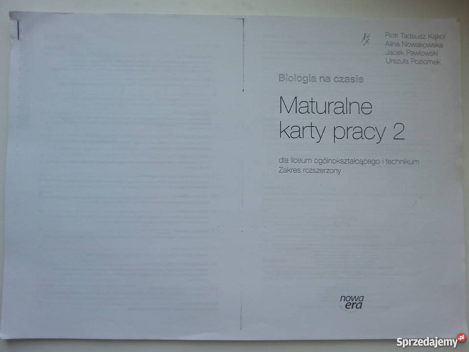 Biologia Maturalne karty pracy 2 wyd 2013 szkoła ponadgimnazjalna Lublin