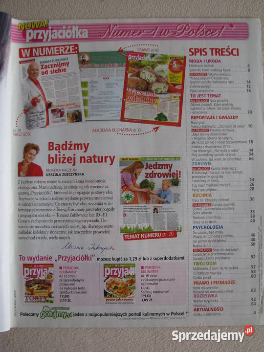 Przyjaciółka 8 z 2013 r i 12 z 2018 r Czasopisma Brzegi