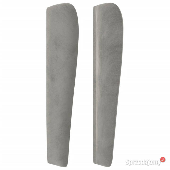 Zagłówek uszak jasnoszary 103x23x118128 aksamit