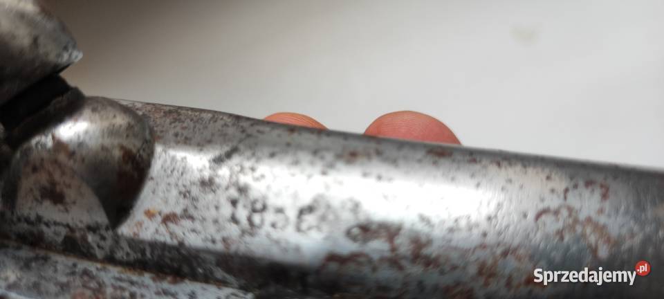 Stary pistolet Francja bojowy oficerski XIXw Wrocław