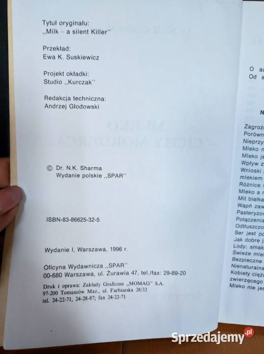 Mleko Cichy Morderca Nand kishare Sharma świętokrzyskie Kielce sprzedam