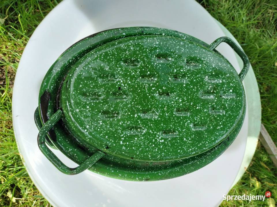 Brytwanka zielona emaliamała używana gęsiarka Choszczno