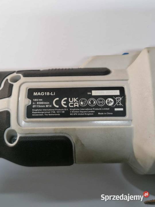 SZLIFIERKA KĄTOWA MACALLISTER MAG18LI