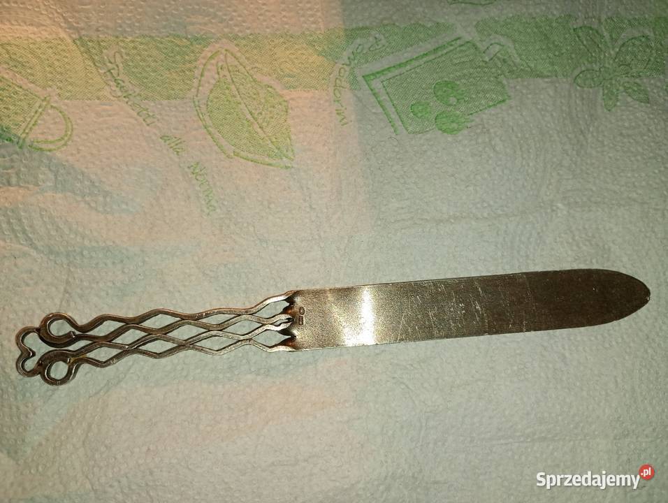 Srebrny nożyk do otwierania listów mazowieckie Łochów