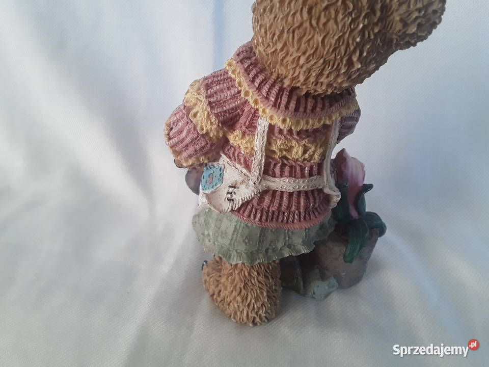 Miś misia ogrodniczka kwiat łopatka