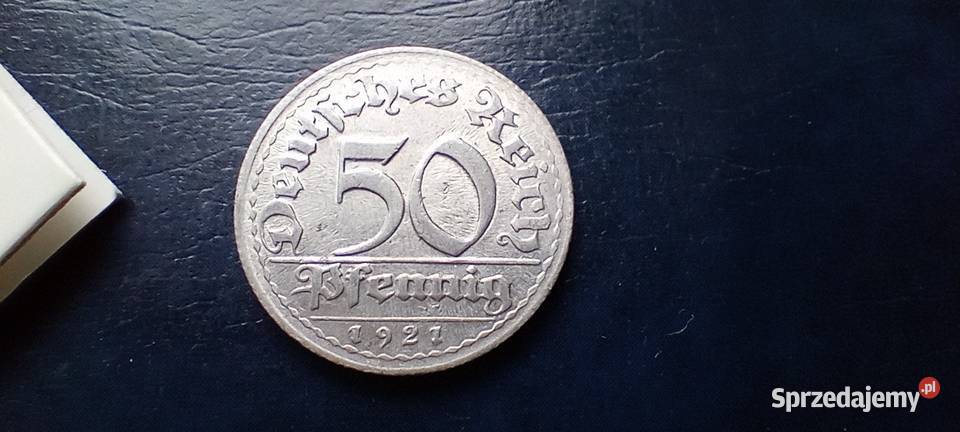 Stare monety 50 fenig 1921 D Niemcy
