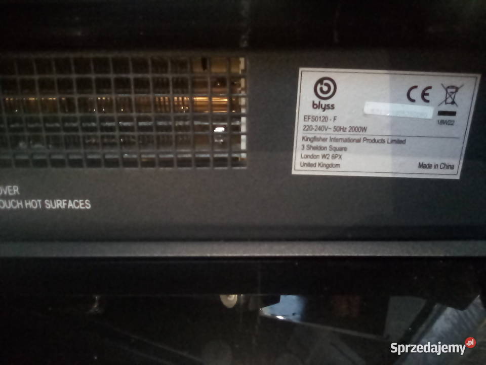 Kominek elektryczny Blyss 2000W sprzedam