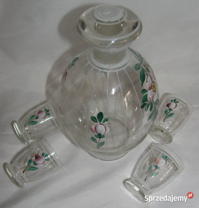 karafka szklana vintage z kieliszkamiDd Porcelana i szkło dolnośląskie Bartków sprzedam
