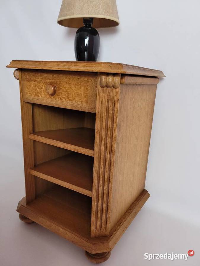 Komoda dębowa Szafka nocna Blacik 40cm Białogard