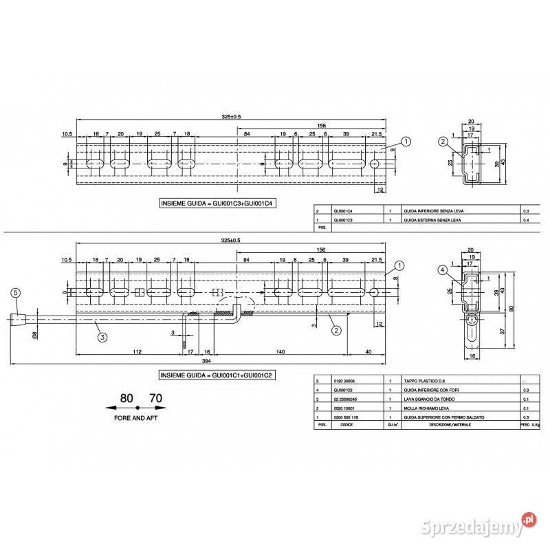 Mechanizm ślizgowy do siedzeń Ama SEAT 02161 Kamionna