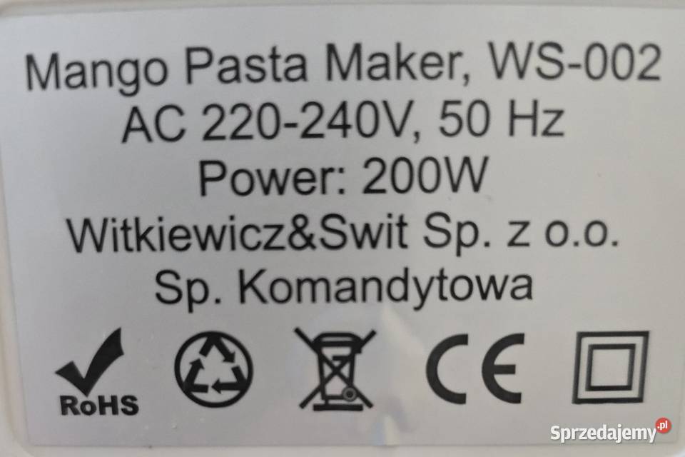 Maszynka do makaronu Mango AGD drobne Kielce