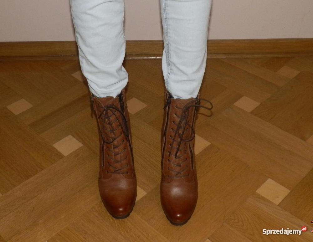 skórzane botki Lasocki 38 skóra ekologiczna Zamość