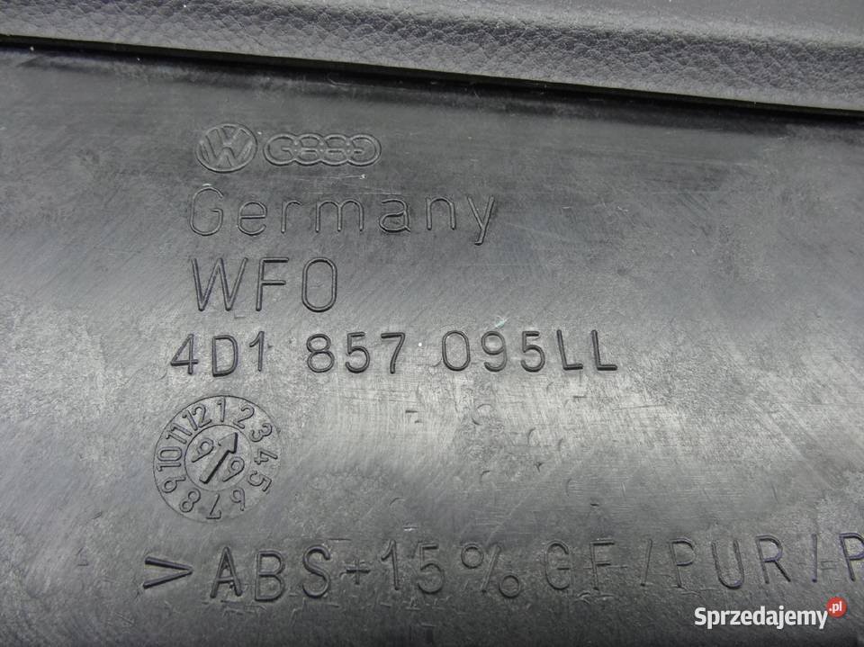 AUDI A8 D2 9902 SCHOWEK PASAZERA 4D1857095LL Wyposażenie wnętrza Przemęt