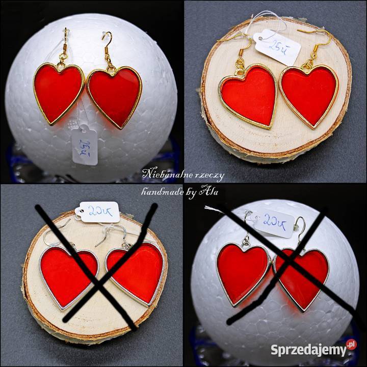 Kolczyki z żywicy Kutno sprzedam