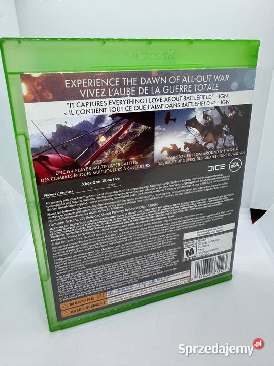 Gra Battlefield 1 Xbox One pudełkowa sprzedam