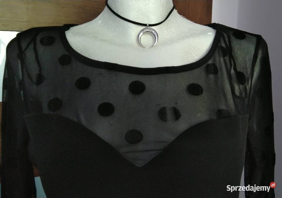 Mała czarna sukienka w kropki grochy retro Spódnice i sukienki podkarpackie Krosno