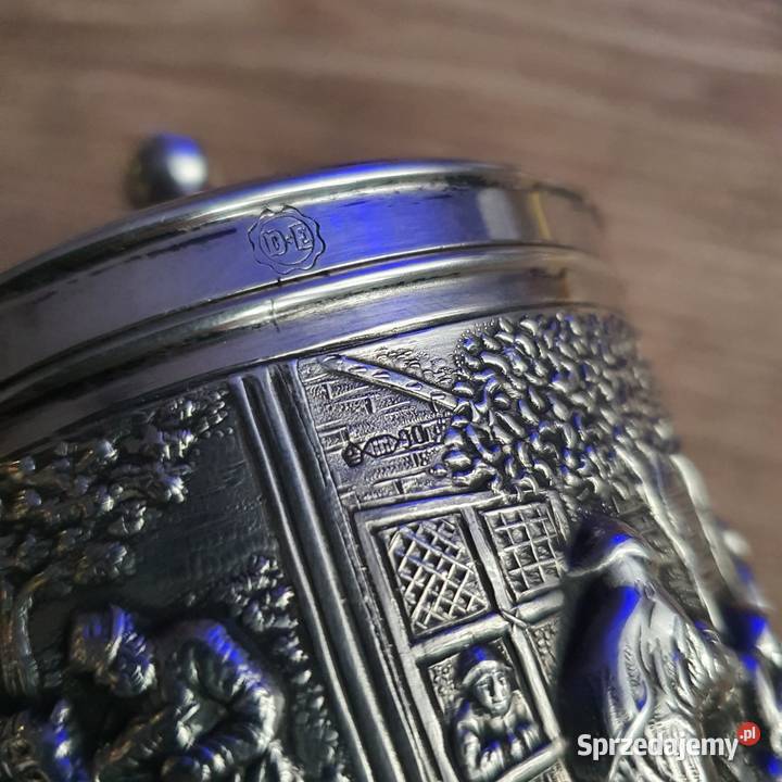 Douwe Egberts pojemnik posrebrzany Nowa Sól