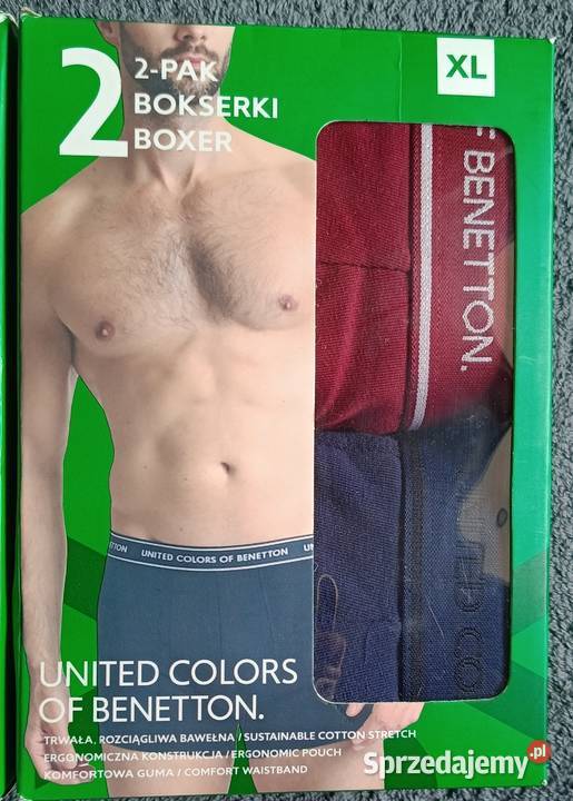 UNITED COLORS OF BENETTON bokserki męskie 2pak Rozmiar XL