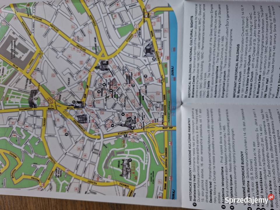 Bratislava plan miasta town plan inf turystyczny Kraków sprzedam