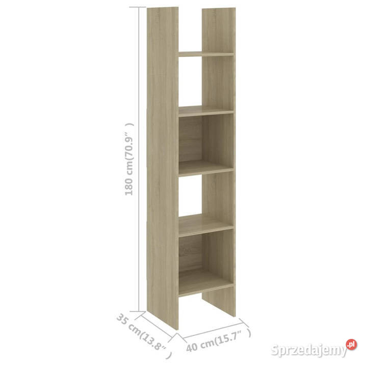 Regał na książki dąb sonoma 40x35x180 WM803401 Warszawa sprzedam