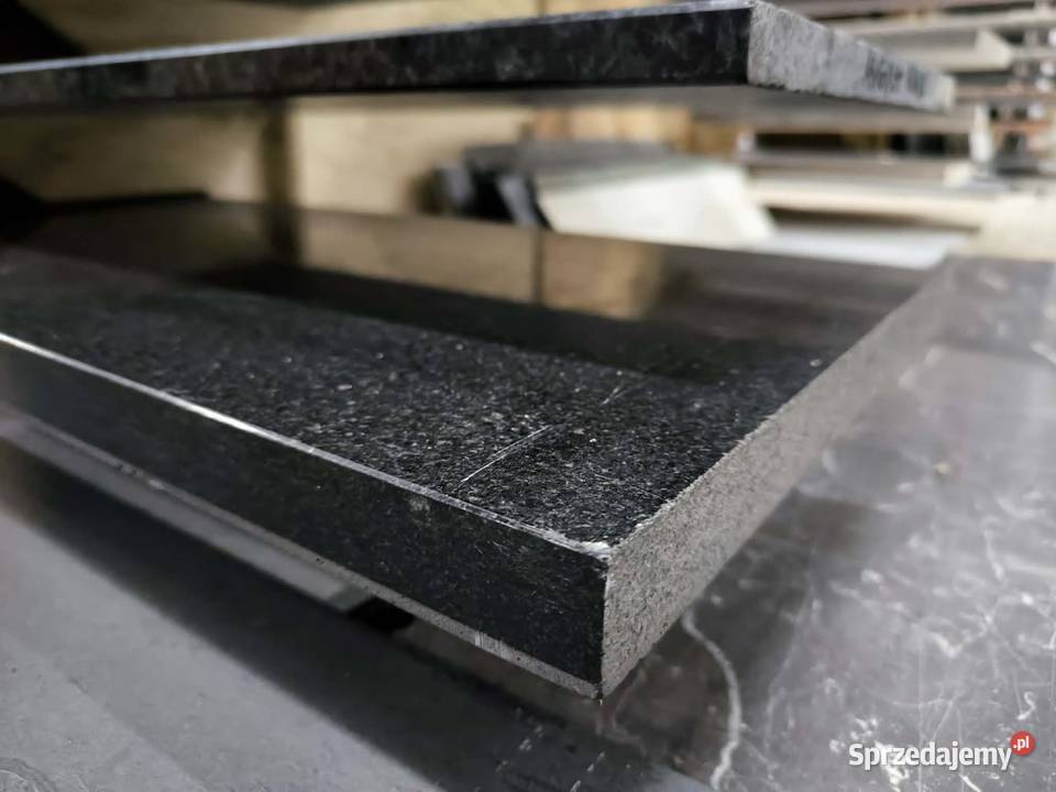Stopień granitowy parapet Black Galaxy Gdynia