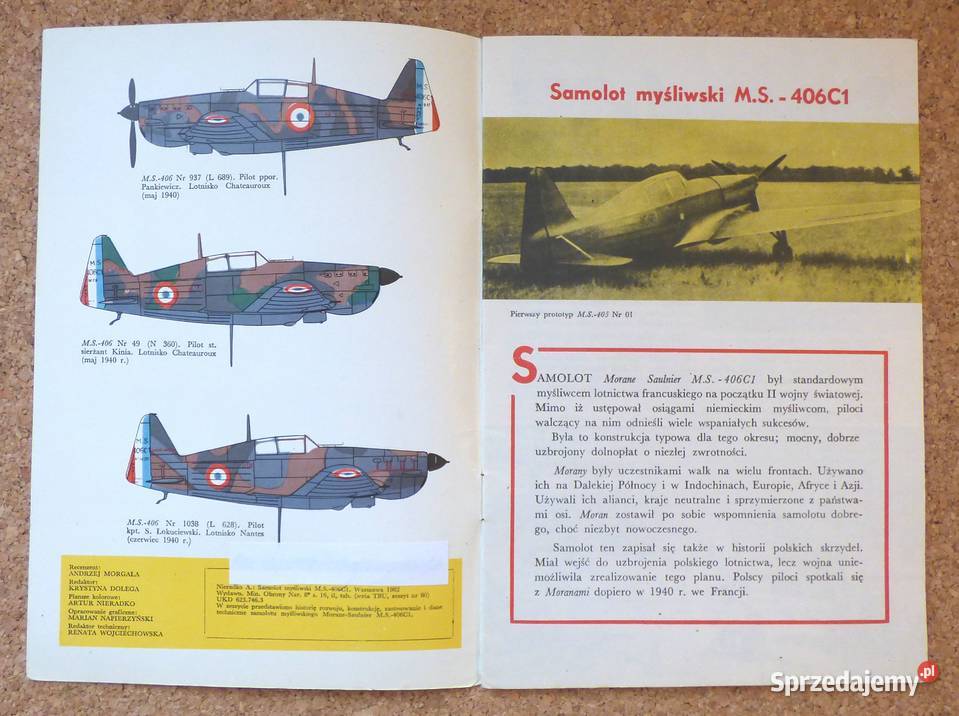 W Nieradko Samolot MS406C1 Morane Saulnier mazowieckie Warszawa