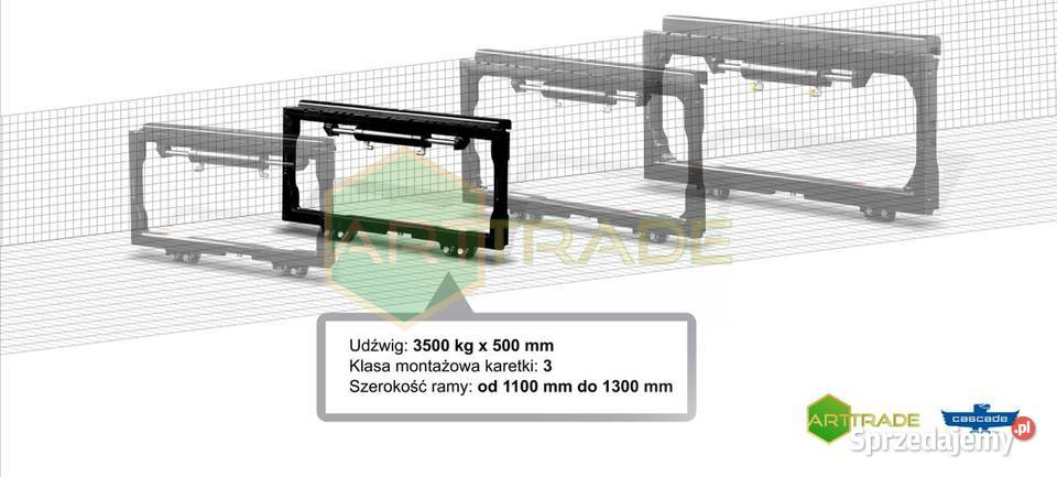 PRZESUW BOCZNY CASCADE 3500 x 500 mm szer 1200 wielkopolskie Ostrów Wielkopolski