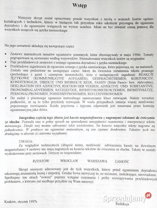 Tematy i zagadnienia maturalne z języka lubelskie Chełm