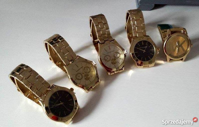 Michael Kors czarna tarcza złota tarcza Zegarki pomorskie