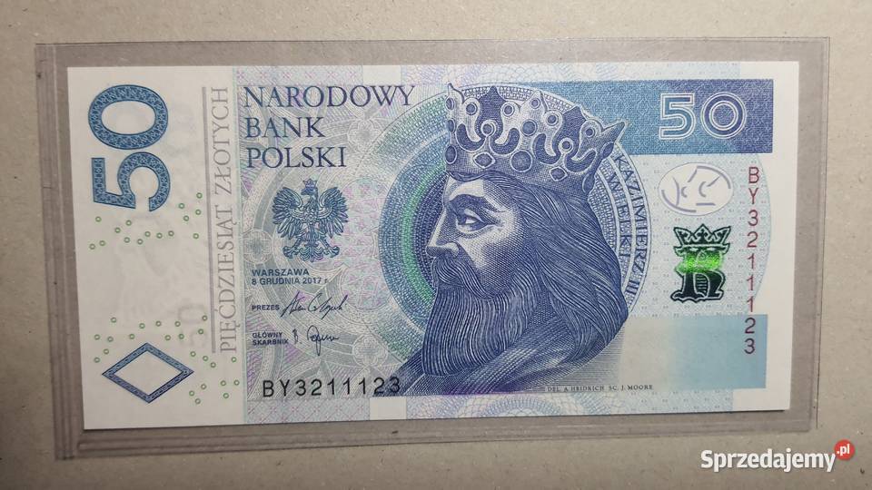 RZADKOŚĆ 50 Złotych 2017 s BY RADAR UNC Numizmatyka Antyki, Sztuka, Kolekcje Warszawa