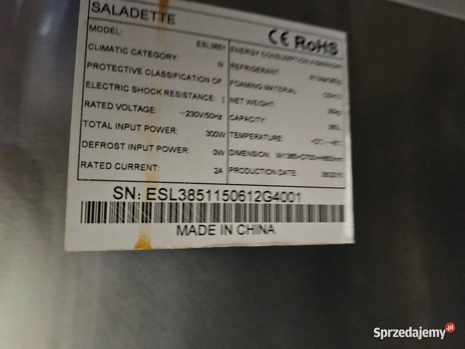 Stół chłodniczy ze stali nierdzewnej 3 drzwiowy sprzedam